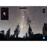Gaia app Sky Guard view with constellation lines and a live inset image of the Eagle Nebula