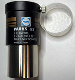 Used Parks Gold Series 3-element 2x Barlow, 1.25" - Japanese-made