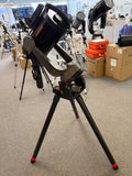black-tube C8 SCT with clock drive on wedge and tripod
